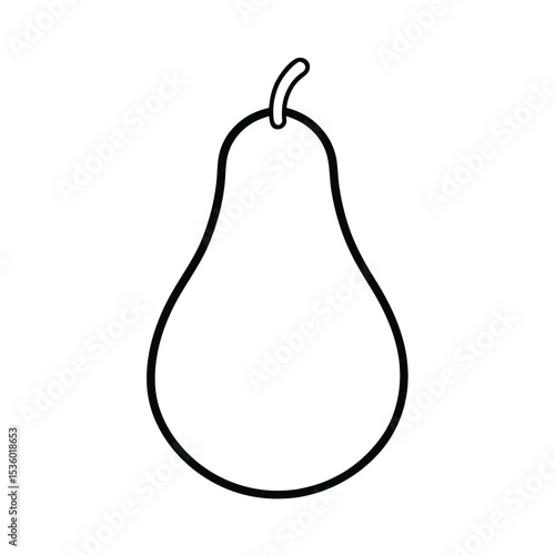 Detailed illustration of a whole pear perfect for food packaging recipes or health related designs