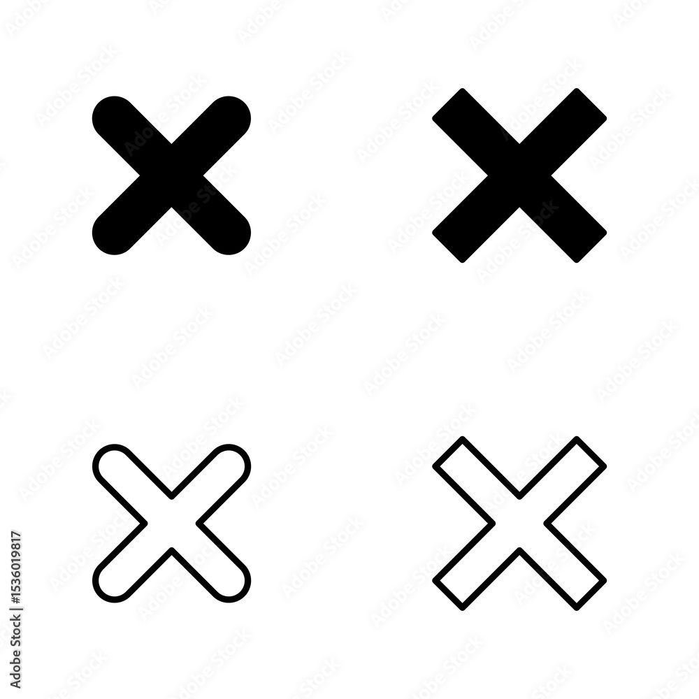 Obraz premium Close icon vector. Delete sign and symbol. cross sign