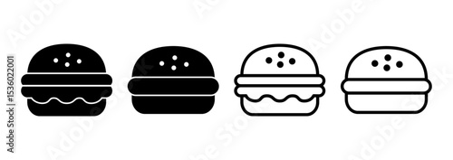 Burger icon logo design. burger sign and symbol. hamburger