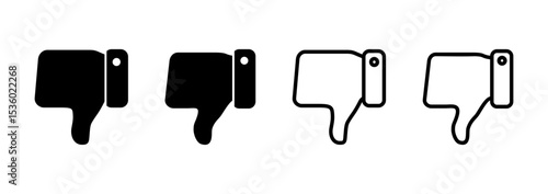Dislike icon logo design. dislike sign and symbol. Hand with thumb down