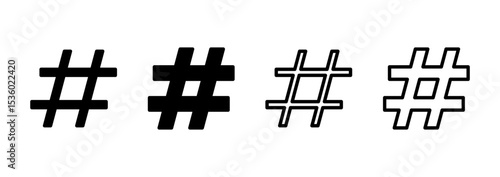Hashtag icon logo design. hashtag sign and symbol