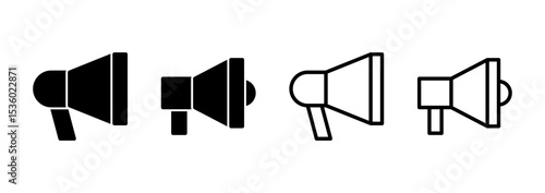 Megaphone icon logo design. Loudspeaker sign and symbol