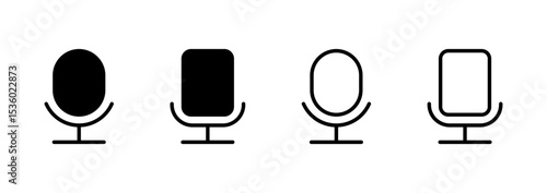 Microphone icon logo design. karaoke sign and symbol