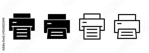 Print icon logo design. printer sign and symbol