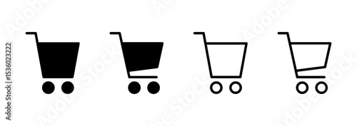 Shopping icon logo design. Shopping cart sign and symbol. Trolley icon