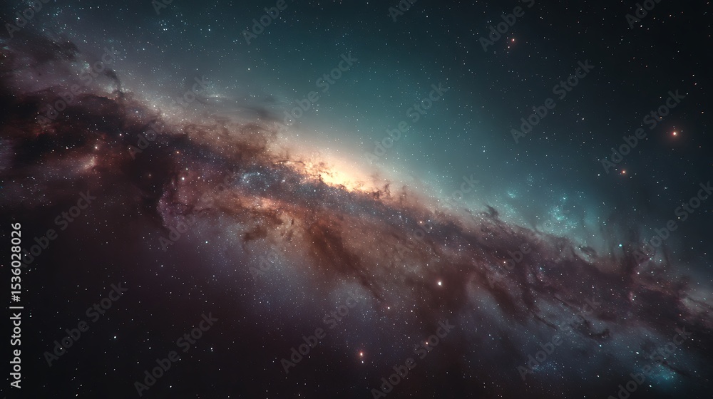 Fototapeta premium Cosmic stellar nebula galaxy