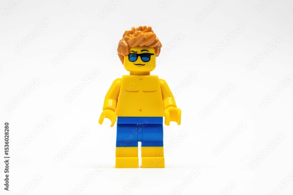 Obraz premium Model minifigure in summer beach wear.