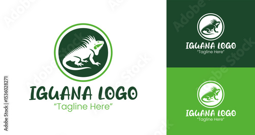 Minimalist Iguana Logo Design in Green for Brand Identity and Growth