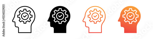 Capability Multi Style Icon Set Vector 