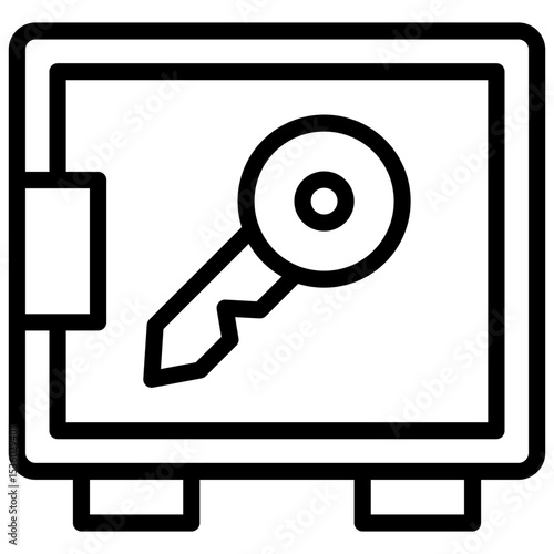 safebox line icon