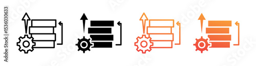 Backlog Multi Style Icon Set Vector 