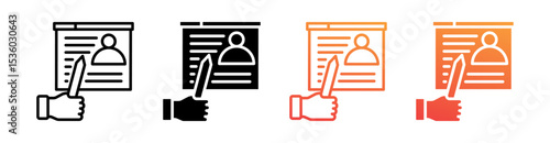 Facilitator Multi Style Icon Set Vector 