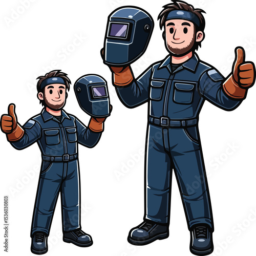 Cartoon of Welder 
