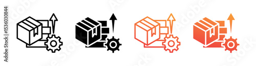 Product Backlog Multi Style Icon Set Vector 