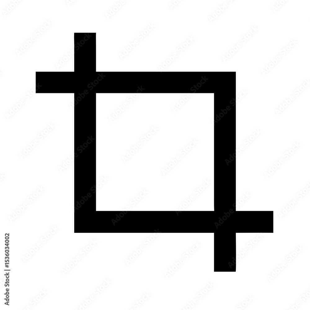 Obraz premium Crop icon vector illustration