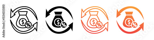 Default Multi Style Icon Set Vector 