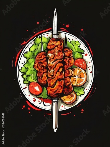 the AI Image Generator, Delicious Glazed Chicken Drumsticks with Sauce