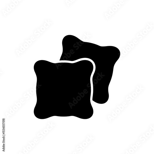 Pillow icon symbol for apps and websites. Pillow sign and symbol. Comfortable fluffy pillow