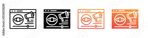 Impressions Multi Style Icon Set Vector 