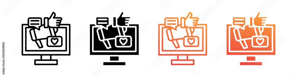 Content Digital Marketing Multi Style Icon Set Vector Content Digital Marketing Multi Style Icon Set Vector