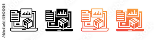 Demand Forecasting Multi Style Icon Set Vector 