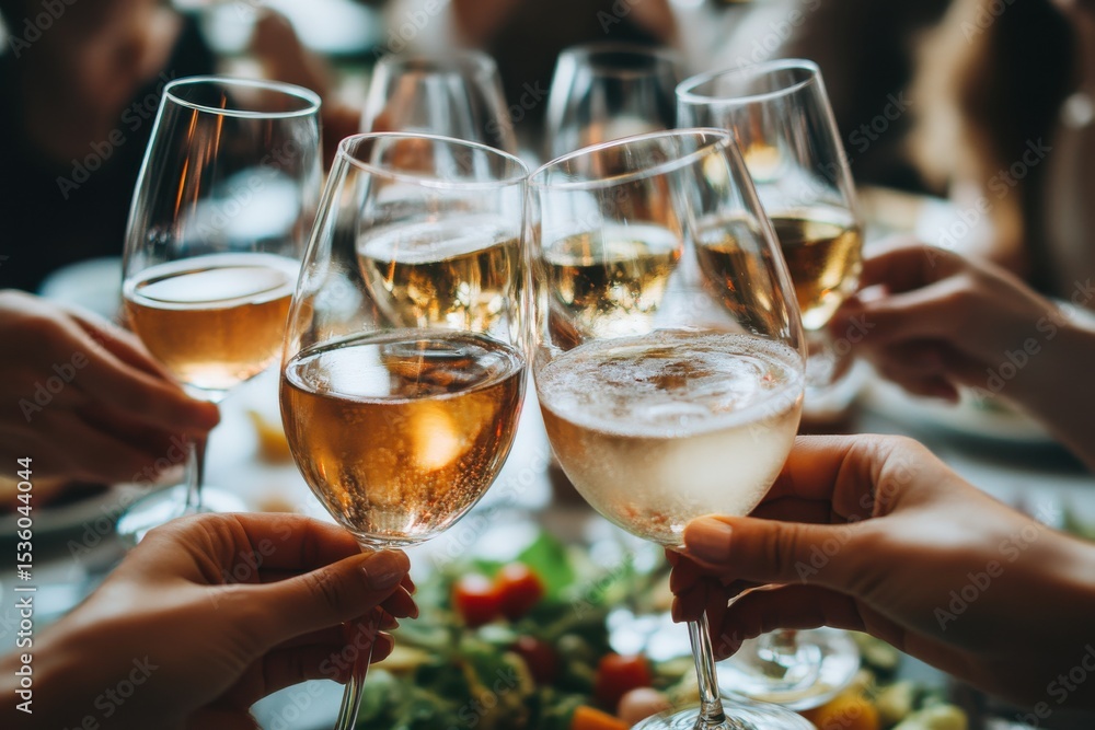 Obraz premium Celebrating Success with a Toast Among Friends