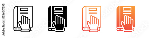 Oath Multi Style Icon Set Vector 