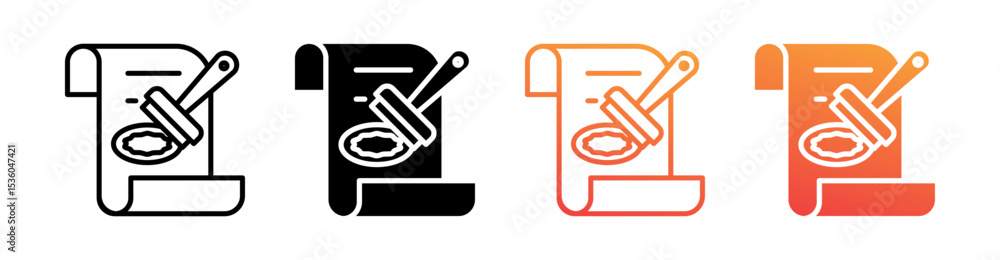 Notary Multi Style Icon Set Vector Notary Multi Style Icon Set Vector
