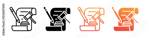 Compliance Multi Style Icon Set Vector 