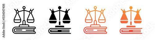 Legislation Multi Style Icon Set Vector 