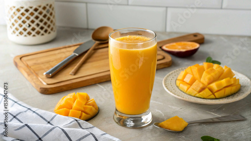 orange juice and fruits