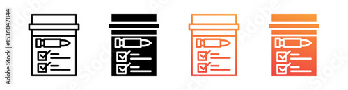 Evidence Multi Style Icon Set Vector 