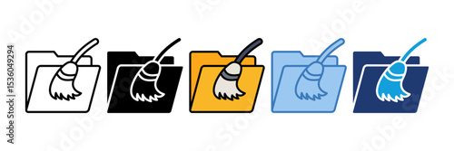 Cleaning Folder Icon Element For Design