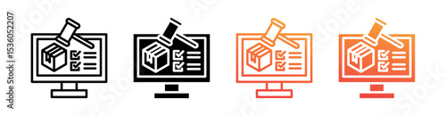 Test Cases Multi Style Icon Set Vector 