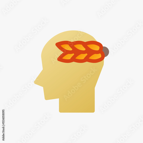 Design Illustration graphic of emperor crown icon with gradient style. Suitable for historical presentation, UI, mobile design, web design, etc.