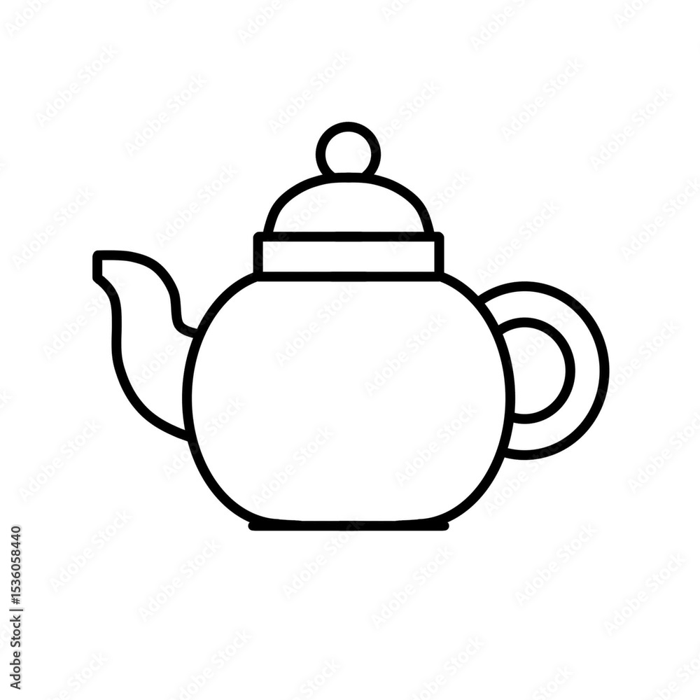 Obraz premium teapot sketch vector design illustration, teapot icon, teapot logo, good as sticker.
