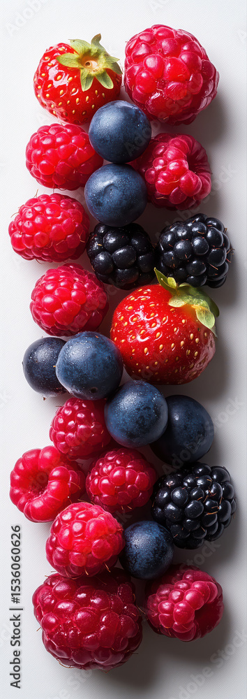 Mix berry on the empty space background. Mix berry on the empty space background.