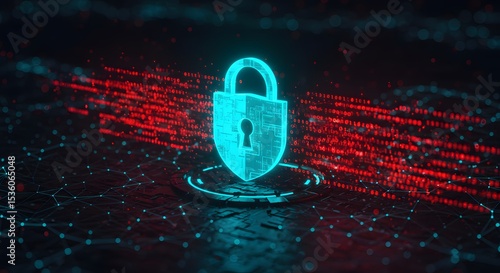 Cybersecurity Digital Lock Protecting Data in the Digital Age