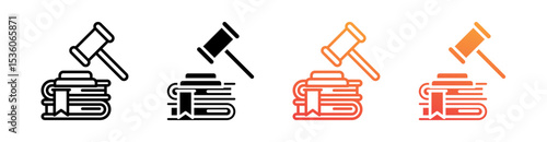 Verdict Multi Style Icon Set Vector 