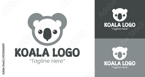 Creative Koala Logo Design in Gray for Professional Branding