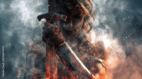 Woman warrior fire