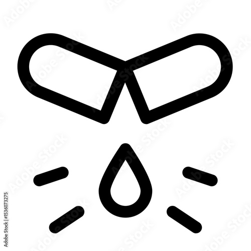 Open Capsule Liquid Drop Icon