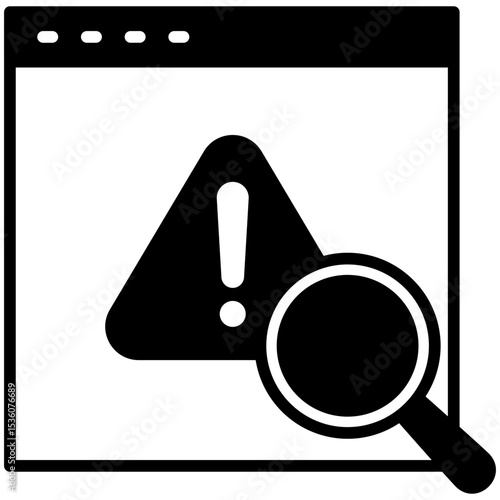 Detection glyph icon, use for machine learning, education, technology industry, UI, UX kit, app and web development, digital or print.