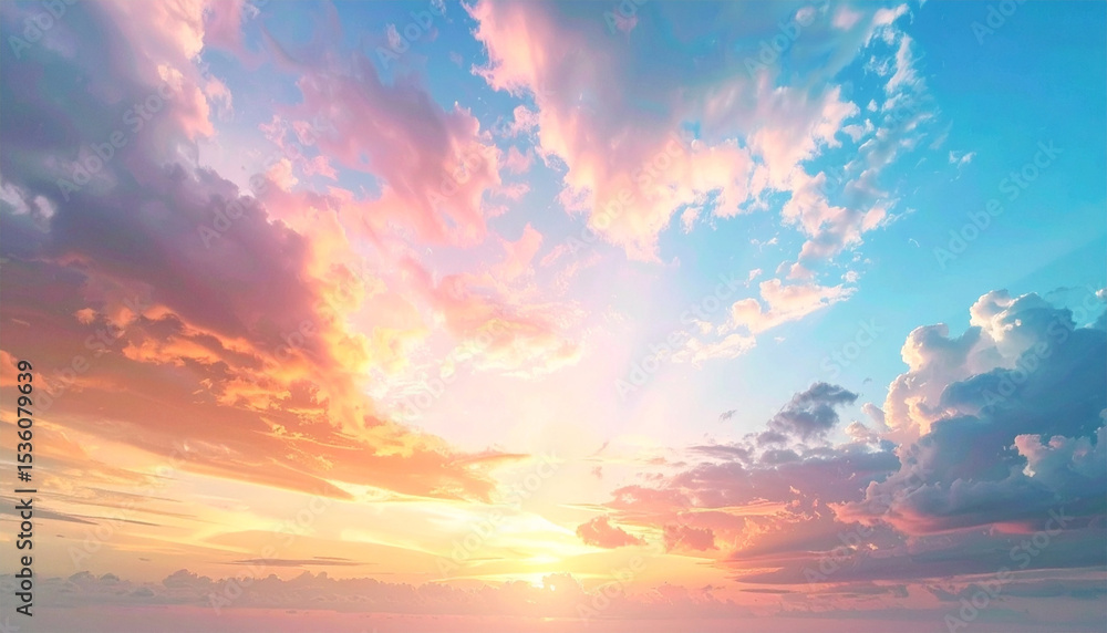 Fototapeta premium Beautiful sunset sky Nature sky backgrounds