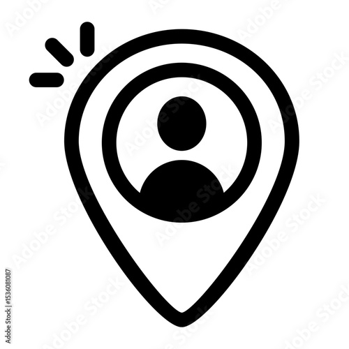 Location Pin Person Icon