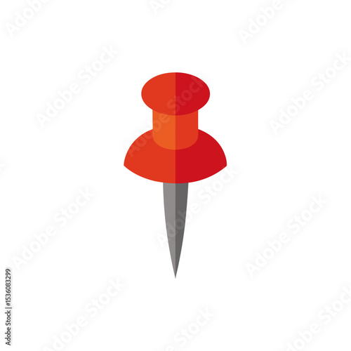 push pin on white background  