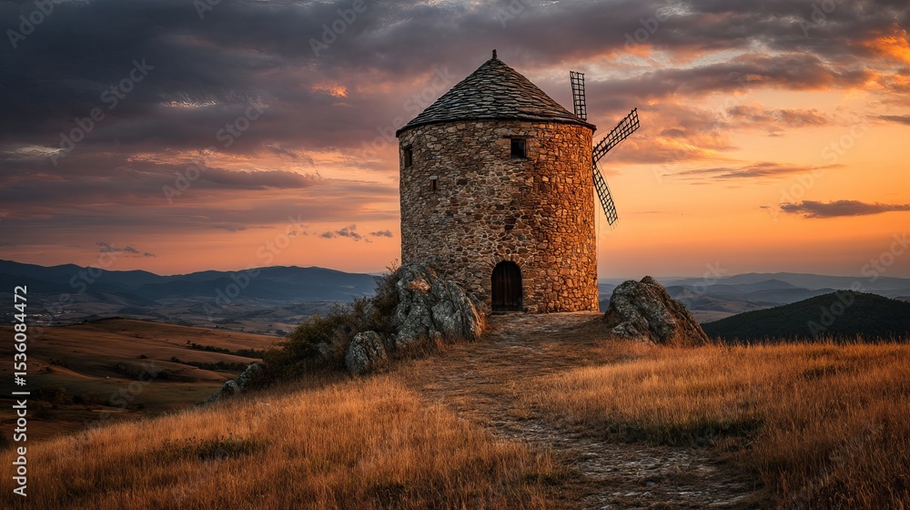 Ancient Stone Windmill Sunset Landscape Scenic Rural Hilltop View Golden Hour Dramatic Sky Picturesque Idyllic Tranquil Serene Peaceful Pastoral Breathtaking Majestic Stunning Ancient Stone Windmill Sunset Landscape Scenic Rural Hilltop View Golden Hour Dramatic Sky Picturesque Idyllic Tranquil Serene Peaceful Pastoral Breathtaking Majestic Stunning