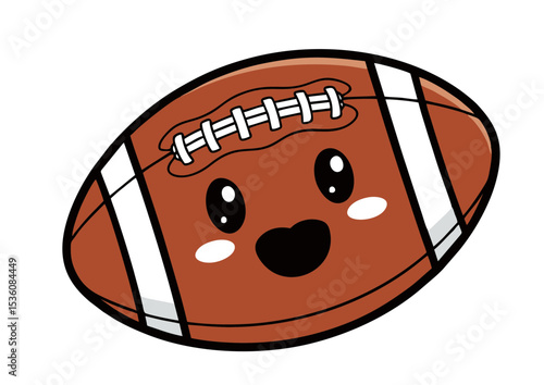 Adorable Cartoon Football Character  Perfect for Sports Teams, Mascots, and Fun Designs