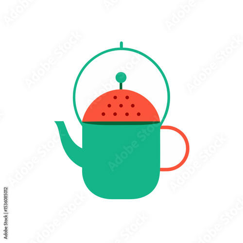 tea infuser on white background  