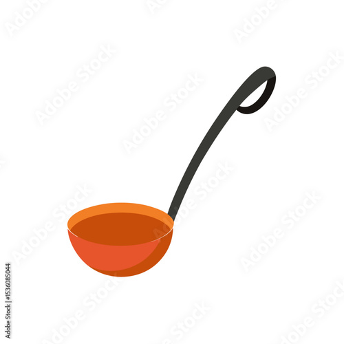 soup ladle on white background 